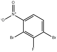 2,4-ジブロモ-3-フルオロ-ニトロベンゼン 化学構造式