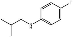 4-フルオロ-N-(2-メチルプロピル)アニリン 化学構造式