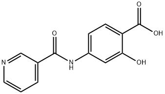 4-[[(3-Pyridyl)carbonyl]amino]salicylic acid 结构式