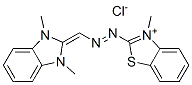 2-[[(1,3-二氢-1,3-二甲基-2H-苯并咪唑-2-亚基)甲基]偶氮]-3-甲基苯并噻唑翁氯化物, 55789-47-4, 结构式