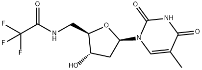 5'-TRIFLUOROACETAMIDO-5'-DEOXYTHYMIDINE 结构式