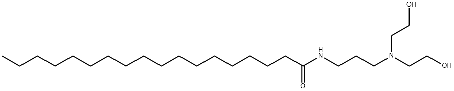 N-[3-[ビス(2-ヒドロキシエチル)アミノ]プロピル]オクタデカンアミド 化学構造式