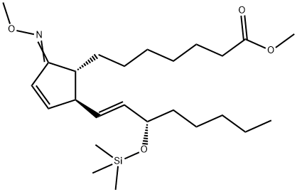 (13E,15S)-9-(Methoxyimino)-15-[(trimethylsilyl)oxy]-10,13-prostadien-1-oic acid methyl ester,55821-11-9,结构式