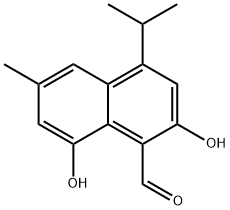 2,8-Dihydroxy-4-isopropyl-6-methyl-1-naphthalenecarbaldehyde Struktur
