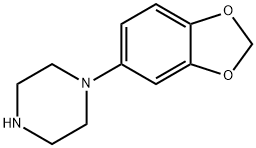 1-(苯并[D][1,3]二氧杂环戊烯-5-基)哌嗪 结构式