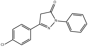 5-(4-CHLOROPHENYL)-2,4-DIHYDRO-2-PHENYL-3H-PYRAZOL-3-ONE 化学構造式