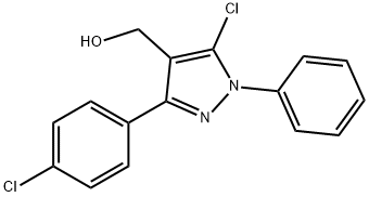 5-CHLORO-3-(4-CHLOROPHENYL)-1-PHENYL-1H-PYRAZOLE-4-METHANOL Structure