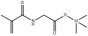 N-(2-Methyl-1-oxo-2-propenyl)glycine trimethylsilyl ester Structure