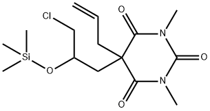 5-[3-Chloro-2-(trimethylsiloxy)propyl]-1,3-dimethyl-5-(2-propenyl)-2,4,6(1H,3H,5H)-pyrimidinetrione Structure