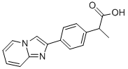 4-イミダゾ[1,2-a]ピリジン-2-イル-α-メチルベンゼン酢酸 化学構造式