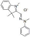 1,3,3-триметил-2-[(метилфенилгидразоно)метил]-3H-индолий хлорид структура