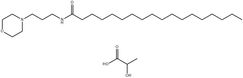 4-[3-(stearoylamino)propyl]morpholinium lactate Struktur