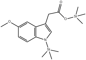 1H-Indole-3-acetic acid, 5-methoxy-1-(trimethylsilyl)-, trimethylsilyl  ester Structure