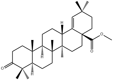 3-Oxoolean-18-en-28-oic acid methyl ester 结构式