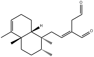 2-[(E)-2-[(1S,2R,4aS,8aR)-1,2,3,4,4a,7,8,8a-オクタヒドロ-1,2,4a,5-テトラメチルナフタレン-1-イル]エチリデン]ブタンジアール 化学構造式