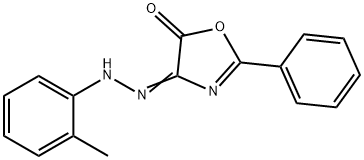 4,5-Oxazoledione, 2-phenyl-, 4-((2-methylphenyl)hydrazone) Structure