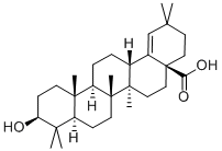 3β-ヒドロキシオレアナ-18-エン-28-酸 化学構造式