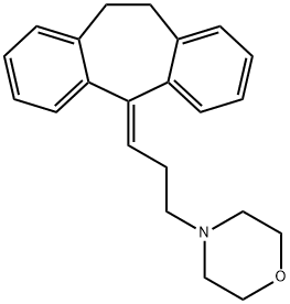 4-[3-(10,11-ジヒドロ-5H-ジベンゾ[a,d]シクロヘプテン-5-イリデン)プロピル]モルホリン 化学構造式