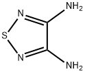 3,4-ジアミノ-1,2,5-チアジアゾール 化学構造式