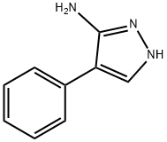 4-フェニル-1H-ピラゾール-3-アミン 化学構造式