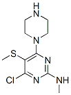 4-Chloro-2-methylamino-5-methylthio-6-piperazinopyrimidine,55921-71-6,结构式