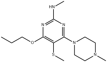 55921-72-7 N-Methyl-4-(4-methylpiperazino)-5-methylthio-6-propyl-2-pyrimidinamine