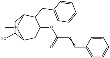 3-Phenylpropenoic acid 6-hydroxy-8-methyl-2-benzyl-8-azabicyclo[3.2.1]octan-3-yl ester,55925-24-1,结构式