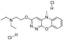 N,N-二乙基-2-((5-甲基-5H-苯并[B]哒嗪并[4,3-E][1,4]恶嗪-3-基)氧基)乙烷-1-胺 二盐酸盐 结构式