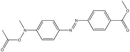 p-[[p-(Acetyloxymethylamino)phenyl]azo]benzoic acid methyl ester Struktur