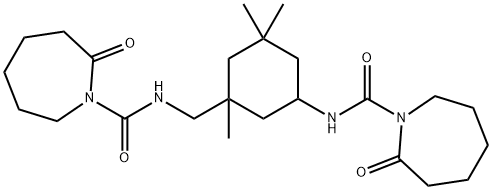 hexahydro-N-[3-[[[(hexahydro-2-oxo-1H-azepin-1-yl)carbonyl]amino]methyl]-3,5,5-trimethylcyclohexyl]-2-oxo-1H-azepine-1-carboxamide Struktur