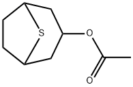 8-チアビシクロ[3.2.1]オクタン-3-オールアセタート 化学構造式
