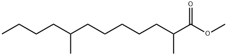 2,8-ジメチルラウリン酸メチル 化学構造式