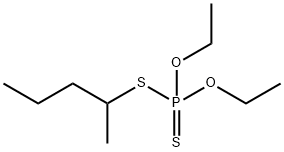 ホスホロジチオ酸O,O-ジエチルS-ペンチル 化学構造式