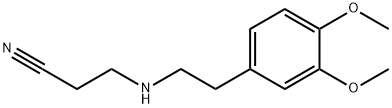 3-[(3,4-DIMETHOXYPHENETHYL)AMINO]PROPANENITRILE 化学構造式