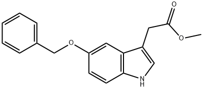 5-ベンジルオキシインドール-3-酢酸メチル 化学構造式