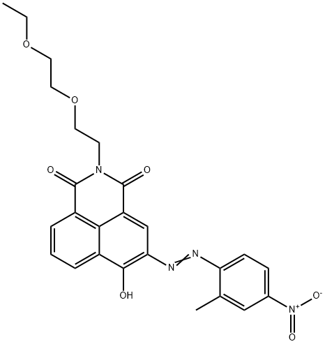 2-[2-(2-エトキシエトキシ)エチル]-6-ヒドロキシ-5-[(2-メチル-4-ニトロフェニル)アゾ]-1H-ベンゾ[de]イソキノリン-1,3(2H)-ジオン 化学構造式