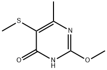 2-Methoxy-6-methyl-5-(methylthio)-4(1H)-pyrimidinone Struktur