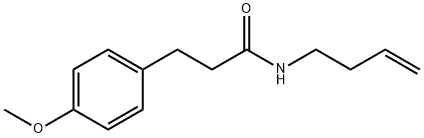 N-(3-ブテニル)-4-メトキシベンゼンプロパンアミド 化学構造式