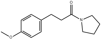 1-[3-(4-メトキシフェニル)-1-オキソプロピル]ピロリジン 化学構造式