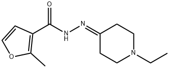 3-Furancarboxylicacid,2-methyl-,(1-ethyl-4-piperidinylidene)hydrazide(9CI) Structure