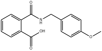 2-((4-甲氧基苄基)氨基甲酰基)苯甲酸,560096-10-8,结构式