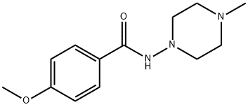 Benzamide, 4-methoxy-N-(4-methyl-1-piperazinyl)- (9CI) 化学構造式