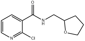 2-Chloro-N-(tetrahydro-2-furanylmethyl)-nicotinamide 化学構造式