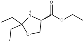 4-Oxazolidinecarboxylicacid,2,2-diethyl-,ethylester,(4S)-(9CI) Structure