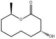 (4R,10R)-4-ヒドロキシ-10-メチルオキセカン-2-オン 化学構造式