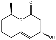 2H-Oxecin-2-one, 3,4,7,8,9,10-hexahydro-4-hydroxy-10-methyl-, [4S-(4R* ,5E,10S*)]- Struktur
