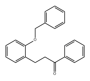 1-フェニル-3-[2-(フェニルメトキシ)フェニル]-1-プロパノン 化学構造式