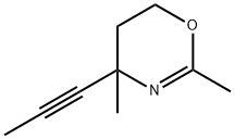 4H-1,3-Oxazine, 5,6-dihydro-2,4-dimethyl-4-(1-propynyl)- (9CI),56055-98-2,结构式