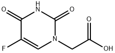 2,4-二氧代-5-氟-3,4-二氢-1(2H)-嘧啶乙酸,56059-30-4,结构式