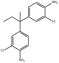 2,2-Bis(4-amino-3-chlorophenyl)butane 化学構造式